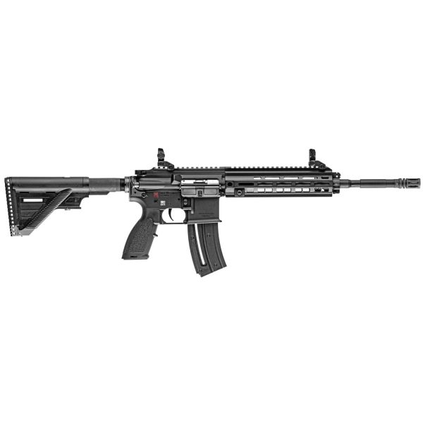 HK 416 22 LR, 16,1" Gewindelauf, Schwarz, M-Lok/Picatinny Schiene, 20 Schuss